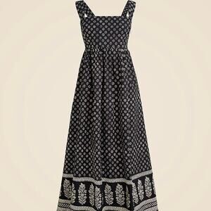J.Crew Squareneck Poplin Midi Dress in Block Print Size 14 NWT CJ525